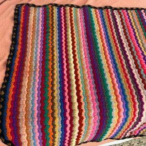Colorful handmade blanket